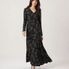 elrare black gold leaf maxi front view