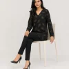 elrare black gold leaf top seated