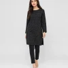 elrare black white grid tunic front view