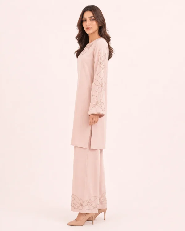 elrare blush cord embroidery coords side view