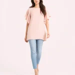 elrare blush flutter top front view