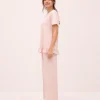 elrare blush frill hem lounge side view