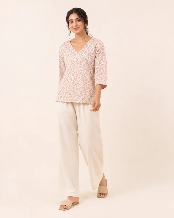 elrare blush leopard lounge front view