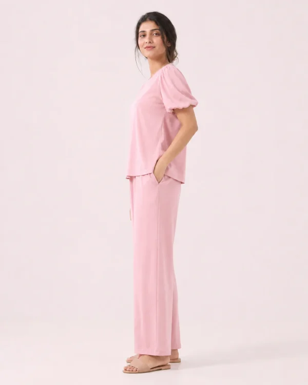 elrare blush puff solid lounge side view