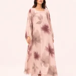 elrare blush shadow floral kaftan front view