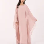 elrare blush solid kaftan front view