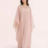 elrare blush thread kaftan front view