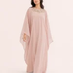 elrare blush thread kaftan front view