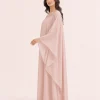 elrare blush thread kaftan side view