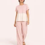 elrare blush tiered top lounge front view