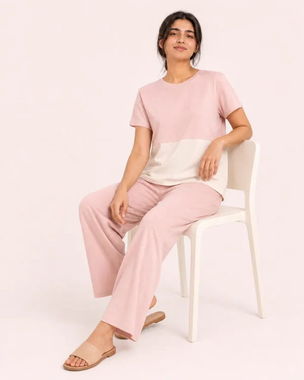 elrare blush tiered top lounge seated