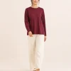 elrare burgundy ivory contrast lounge front view