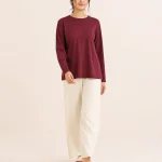elrare burgundy ivory contrast lounge front view