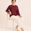 elrare burgundy ivory contrast lounge seated