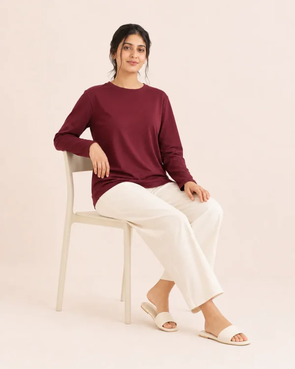 elrare burgundy ivory contrast lounge seated