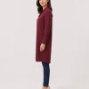 elrare burgundy shirt tunic side view