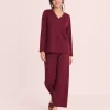 elrare burgundy solid lounge front view