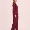 elrare burgundy solid lounge side view