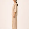 elrare camel linen solid lounge side view