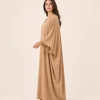 elrare camel solid kaftan side view