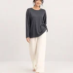 elrare charcoal ivory contrast lounge front view