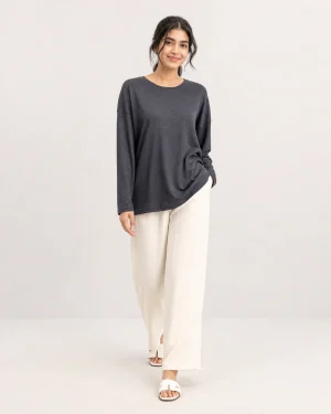 elrare charcoal ivory contrast lounge front view
