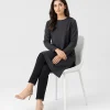 elrare charcoal plain tunic seated