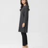 elrare charcoal plain tunic side view