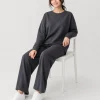 elrare charcoal solid lounge seated