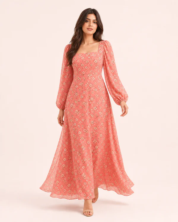 elrare coral meadow maxi front view