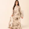 elrare cream coffee floral maxi seated