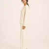 elrare cream pintuck lounge side view