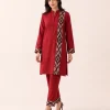 elrare deep red ikat panel coords front view