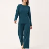 elrare deep teal solid lounge front view
