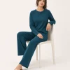elrare deep teal solid lounge seated