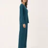 elrare deep teal solid lounge side view