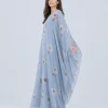 elrare dusty blue watercolor kaftan side view