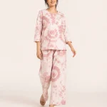 elrare dusty rose shibori lounge front view
