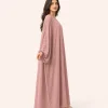 elrare dusty rose solid kaftan side view
