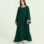 elrare emerald zardozi kaftan front view