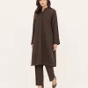 elrare espresso brown soft tailored coords front view