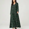 elrare forest cream vine maxi front view