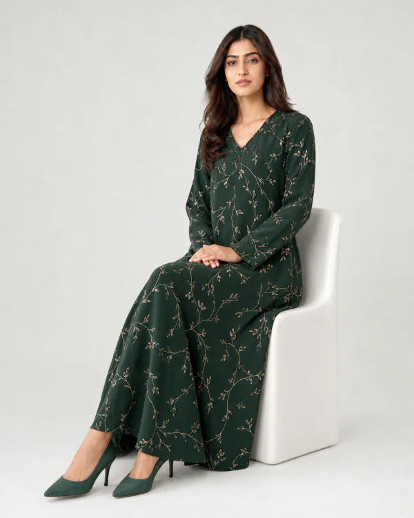 elrare forest cream vine maxi seated