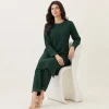 elrare forest green brass line coords seated