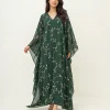 elrare forest vine kaftan front view