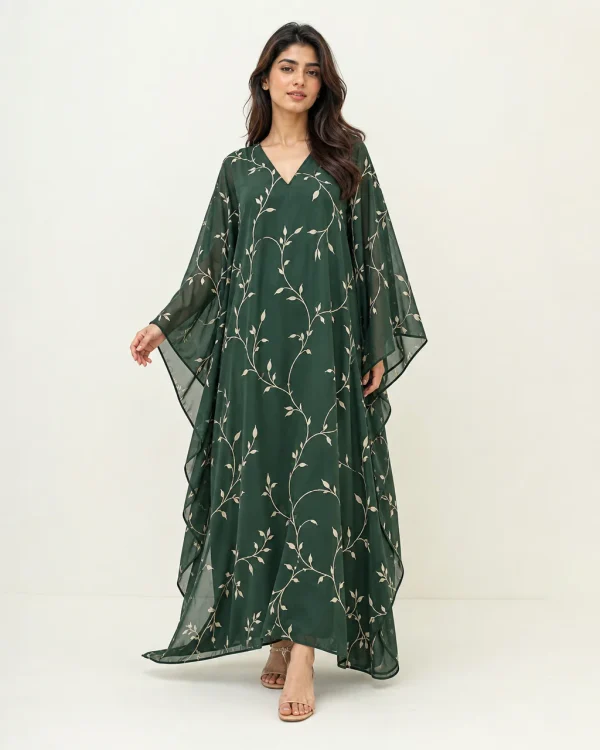 elrare forest vine kaftan front view