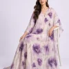 elrare grape abstract kaftan seated