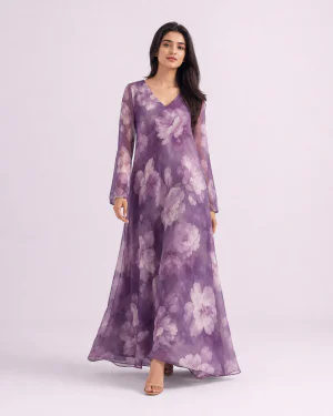 elrare grape watercolor maxi front view
