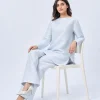 elrare ice blue silk rib coords seated