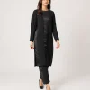 elrare ink black satin panel coords front view